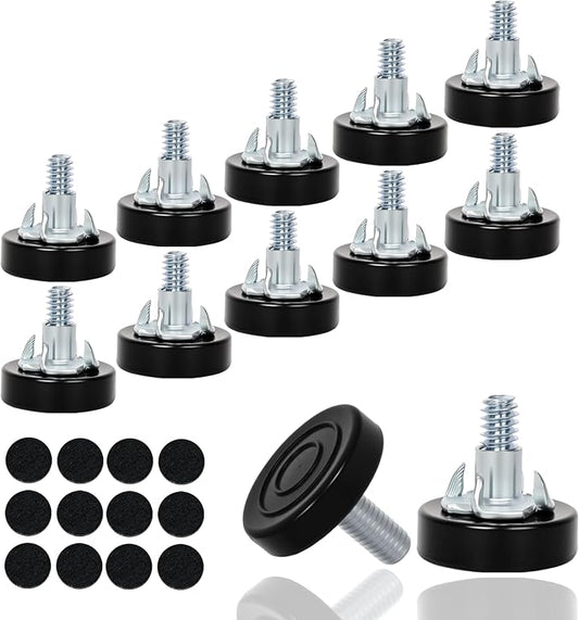 12 PCS M6 Thread Furniture Feet Levelers, Adjustable Furniture feet, Leveling by Eunenete