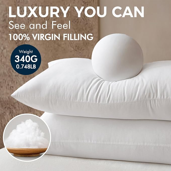MIULEE 12x24 Throw Pillows Inserts 2 Pack, Decorative Pillows - Image 4