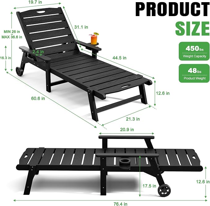 Outdoor Lounge Chair Set of 4 - Image 3