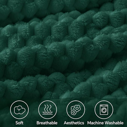 BEDELITE Dark Green Twin Blanket - Image 3