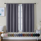 Simplebrand Ava Grey Short Blackout Curtains by Simplebrand