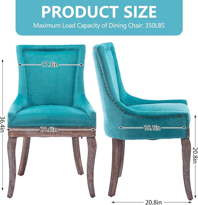 Modern Dining Chairs Set of 6, High Back Dining Chairs Side Chairs - Image 3