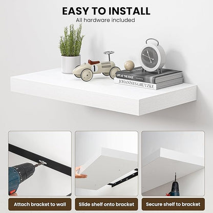 Dreamland 40" Floating Shelves for Wall, Wall-Mounted Shelves for Bedroom - Image 6