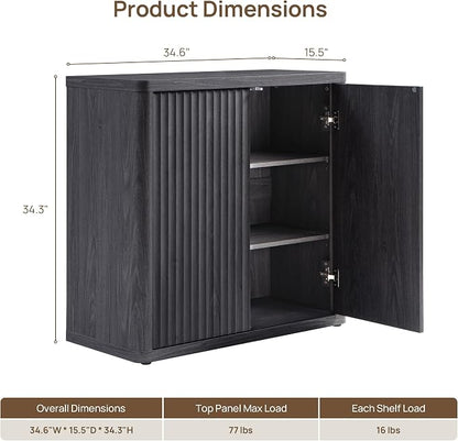 SICOTAS Buffet Cabinet with Storage 69.2" Sideboard Accent Modern Credenza with - Image 2
