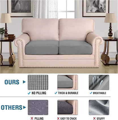H.VERSAILTEX Super Stretch Individual Seat Sofa Covers Couch Slipcover Sets - Image 2