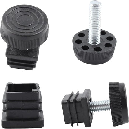 8Pcs Adjustable Leveling Feet, Square Insert Kit, Furniture Glide Leveler - Image 3