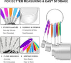 Measuring Cups and Measuring Spoons Set, Wildone Stainless Steel 8 Measuring Cups, 10 Measuring Spoons, 1 Leveler 1 Whisk & 5 Mini Spoons, for Dry and Liquid Ingredient - 25 Piece Multicolor