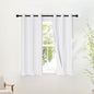 NICETOWN 100% Blackout White Curtains 48 inch Long, Grommet Thermal Window by NICETOWN