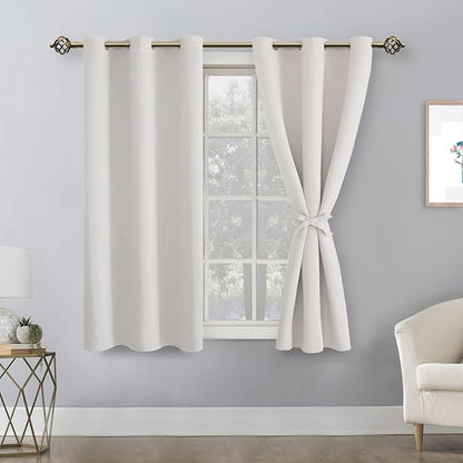 Short Blackout Curtains for Bedroom, 42 x 45 Inch, 2 Panels | Thermal Insulated - Image 8