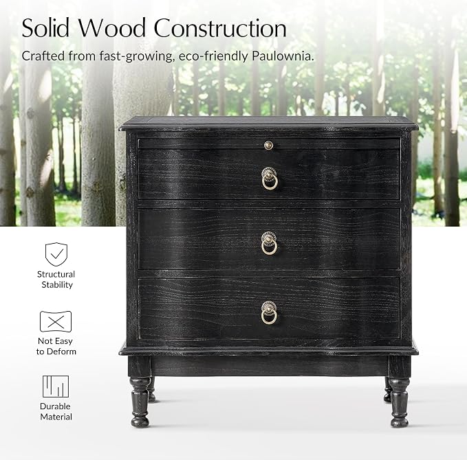 HULALA HOME Solid Wood End Table Set of 2 - Image 5