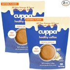 Cuppa French VanillaHealthy Mushroom Instant Coffee with Lion's Mane & Ashwagandha for All Day Energy & Focus - No Crash or Jitters - Nootropics for Brain Health, Gut Health, Immunity, Stress, Memory + Mood - 60 Servings