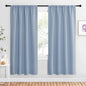NICETOWN Blackout Curtains for Living Curtains, Vintage Blue, 1 Pair, 34-inch W by NICETOWN