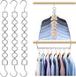 Space Saving Hangers for Clothes 3 Pack, Sturdy Metal Hangers Heavy Duty Magic by Besslly