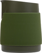 Normcore Handleless Milk Frothing Jug, Pitcher 15.2 oz, Frother Steamer Cup Stainless Steel Espresso Cup, Sharp Spout, Green, 450 ml