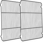 P&P CHEF Cooling Baking Rack Pack of 2, Stainless Steel Cooling Racks for Cooking Baking Roasting Grilling Drying, Dense Wires & Smooth Edge, Easy to clean, Black, 16.6" x 11.5"