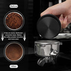PUSEE 53.3mm Espresso Coffee Tamper - Premium Barista Coffee Tamper, 30lb Calibrated Double Spring Titanium Coating Base Ground Espresso Tamper, Fits for All 53mm Portafilters, Espresso Accessories