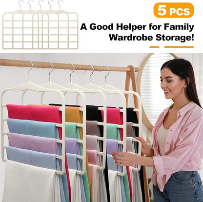 Closet Organizers and Storage, 5 Pack Velvet Pants-Hangers-Space-Saving - Image 7