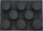 Bluedrop Silicone Bun Bread Forms Round Shape Trays Perforated Bakery Molds Fit Half Pan Size