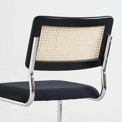 GrandNoor Rattan Dining Chairs Set, Wooden Mid Century Modern Dining Room Chairs - Image 7