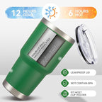 30 oz Tumbler with Lid Stainless Steel Tumblers Bulk Vacuum Insulated Cup Reusable Powder Coated Travel Mug Double Wall Leak Proof Cups Keep Cold Drinks for 12 Hours Dark Green, Set of 12