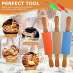 15 Pcs Small Rolling Pin, 9 Inch Wooden Rolling Pin, Small Dough Roller, Dough Rolling Pins for Home Kitchen Fondant Pastry Pizza Baking and Crafting