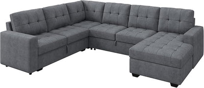 HONBAY Sectional Sleeper Sofa, Sleeper Sofa Couch - Image 8