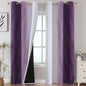 Purple and Greyish White Ombre Blackout Curtains by ESTELARTEXTILER