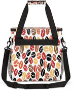 Colorful Coffee Beans Maker Carring Bag Travel Carrying Storage Tote Compatible with Keurig K-Mini or Plus Portable Single Serve Brewer Case Pockets for K-cup Pods