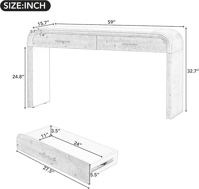 Harper & Bright Designs TREXM Unique Retro Silhouette Console Table - Image 2
