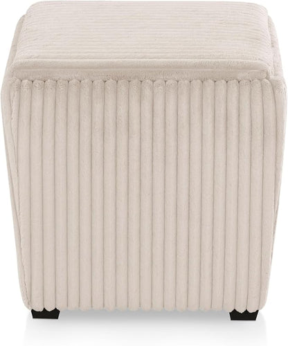 Furniture of America Lennox Modern Chenille 17-inch Square Storage Ottoman - Image 13