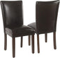 HomePop Parsons Upholstered Accent Dining Chair, Dark Brown Faux Leather by HomePop