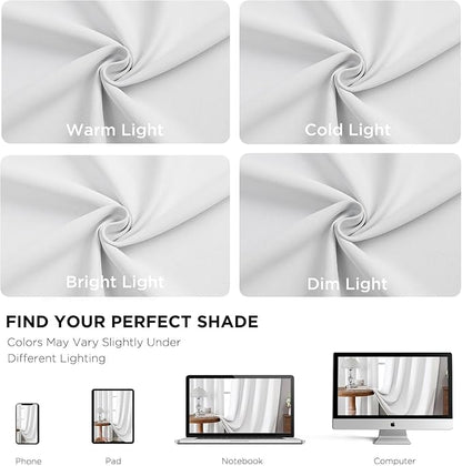 Joydeco 96 Inch 60% Blackout Curtains 2 Panels, Semi Sheer Blackout Curtains - Image 7