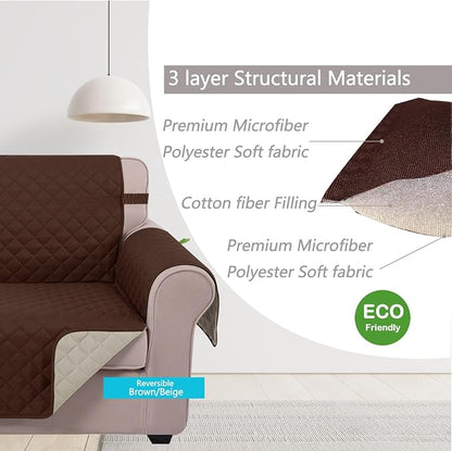 U-NICE HOME Reversible Recliner Chair Covers, Pet Friendly, Elastic Straps - Image 4