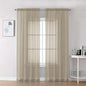 Chyhomenyc Taupe Sheer Curtains 78 Inches Long 2 Panels Set by Chyhomenyc