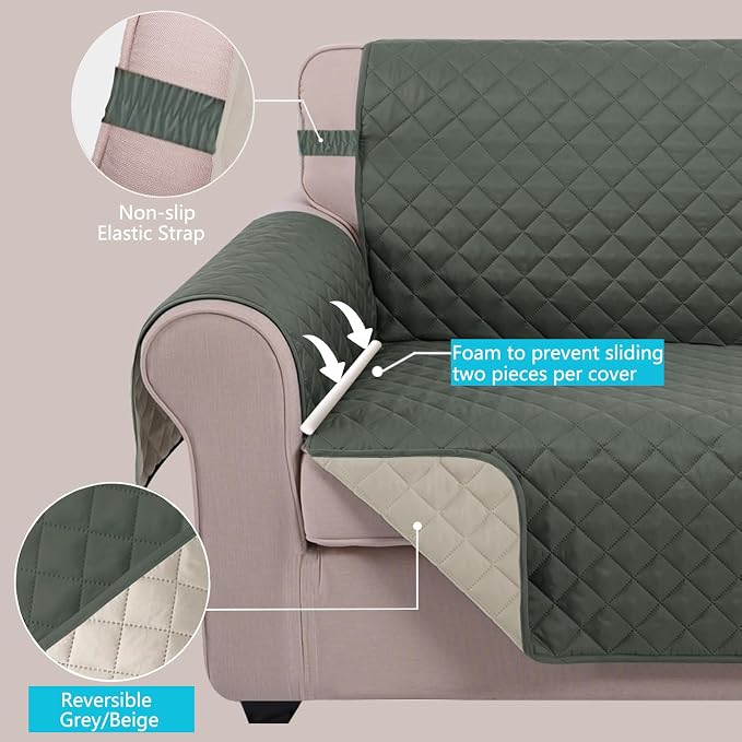 U-NICE HOME Reversible Sofa Cover Couch Cover - Image 3