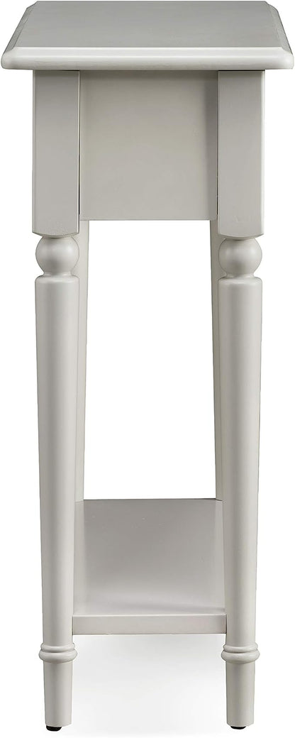 Leick Home Coastal End Table, Solid Wood, 1 Drawer, Bottom Display Shelf - Image 4