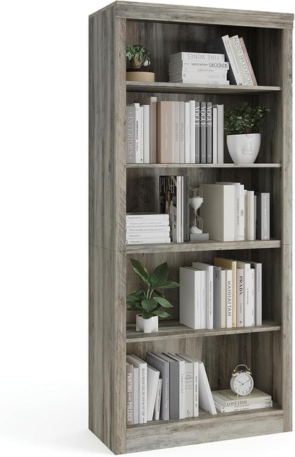 GarveeHome 71 in Tall Bookcase, Wooden Bookshelf - Image 6