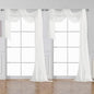 White Sheer Window Curtains 144 inch Extra Long 2PCS, Airy Scarf Drapes by OVZME