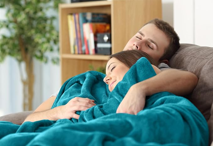 Utopia Bedding Soft Fleece Bed Blanket Full Size Turquoise | Microfiber Plush - Image 6