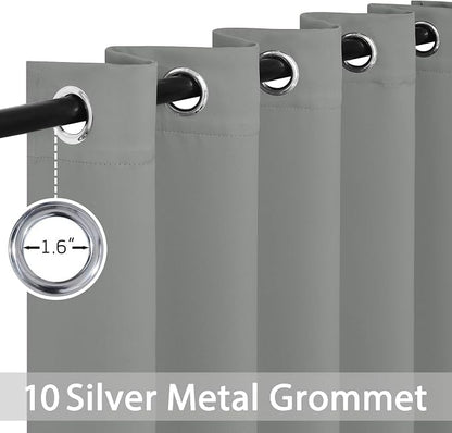 Yakamok Room Darkening Curtains 62x63 inch Length Dove Grey-Living Room | 2 - Image 2