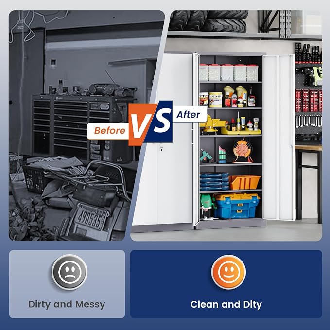 Yizosh Metal Garage Storage Cabinet - Image 9