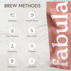 Fabula Coffee Light Roast Whole Beans - Organic - Low Acid - Single Origin - Non-GMO - Mold Free - 12 Ounces