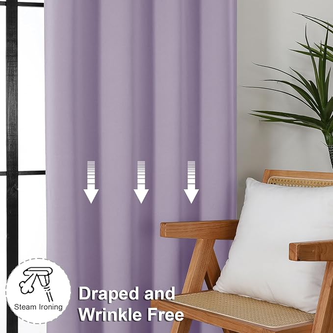 Simplebrand Lilac Blackout Curtains - Image 7