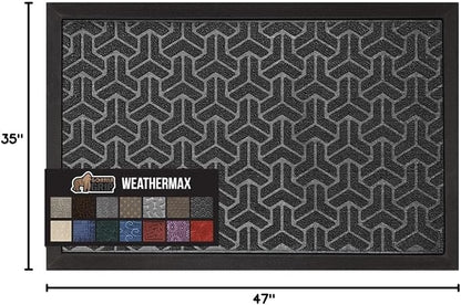 GORILLA GRIP 100% Waterproof All-Season WeatherMAX Doormat, US Designed Natural - Image 2