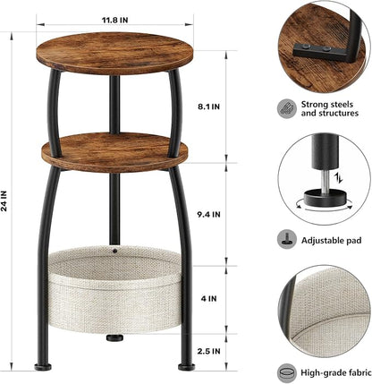 Round Side Table for Small Spaces - Image 3