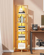 TUTOTAK Corner Shelf with LED Light, 6-Tier Corner Bookshelf by ChoosetutotakFurnitureBuildYourCozyHome