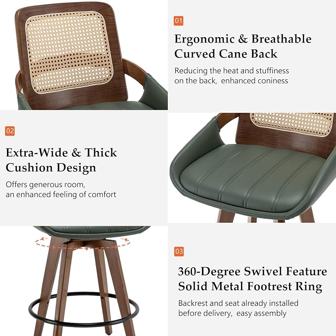 Mid Century Modern Counter Stools - Image 3
