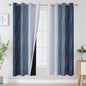 Navy Blue and Greyish White Blackout Curtains by ESTELARTEXTILER