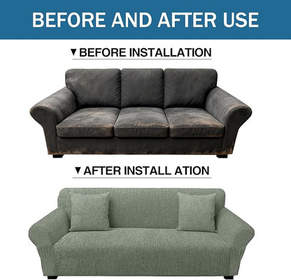 Sofa Slipcover with 2 Pillow Cover - Image 8