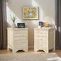 Bonnlo Unfinished Rubber Wood Night Stand Set 2 by Bonnlo